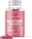Biotin 10000mcg Gummies by Sweet Beauty - Biotin Gummies for Hair Skin and Hills for Women, Men & Kids - Hair Vitamin Gummy - Vegan, Non- GMO, 60 Biotin Chewables for Faster Hair Growth