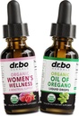 Hormonální rovnováha pro ženy a oregano olej organické kapalné kapky - Dámské Wellness organické hormonální bilance & Menstruační křeče období podpora - Olej oregano kapky tinktura extrakt Detox