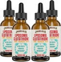 Lipozomální Glutathione Liquid 2000MG - Antioxidant Detox dodatek pro ženy a muže, stárnutí obrany, funkce jater a energie, s Hyaluronic Acid + Aloe Vera + Vitamin C, přírodní & Vegan, 8 FL.OZ