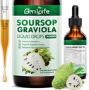 (1 Pack) Soursop Graviola Liquid Drop with Sea Moss & Turmeric, Soursop Bitters Liquid for Cell Support & Regeneration, Antioxidant and Imunity, 2 Fl / Oz