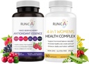 Dámské Wellness Duo - 4- in-1 Zdravotní komplex a antioxidant dodatek pro hormonální rovnováhu, pleť & energie, Menopauza & imunitní podpůrná kapsle