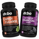 Activated Charcoal & Candi Cleanse Support - Organic Cocococonut Charcoal Pills & Anti Overgrow Pills for Stomach Gas and Bloating for Men Women Kids - Oral Herbal Oregano & Capsle Acid Capsules