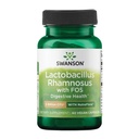 Swanson Lactobacillus Rhamnosus s FOS - 5 miliard CFU - Podpora trávicího zdraví s Fructooligosacharidy - Probiotická podpora pro gastrointestinální zdraví * - Vegan - 60 Veggie Caps