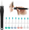 Q Grips Ušní Wax Odstranění nástroje 2025 Spiral Uar Wax Odstranění Wax Kit opakovaně použitelné a Wassible Q-Grips Ušní Wax Odstranění měkké silikonové Ušní Wax Odstranění Kit Obsahuje 3 typy Ušní čistič nástroje