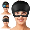 Migréna Relief Cap - 2 v 1 Soothing bolest hlavy Relief Cap s odnímatelným Oko Maska 20% extra gel - Bolest hlavy klobouk pro migrény - Studené ledové hlavy Wrap produkty pro stres, napětí, kocovinu a loupání očí