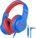 iClever Děti sluchátka pro školní cestování, Safe Volume Limited, HD Mic Stereo Sound Over- Uar Girls Boys sluchátka pro děti, FunShare skládací 3.5mm Dráty pro iPad Computer, HS19